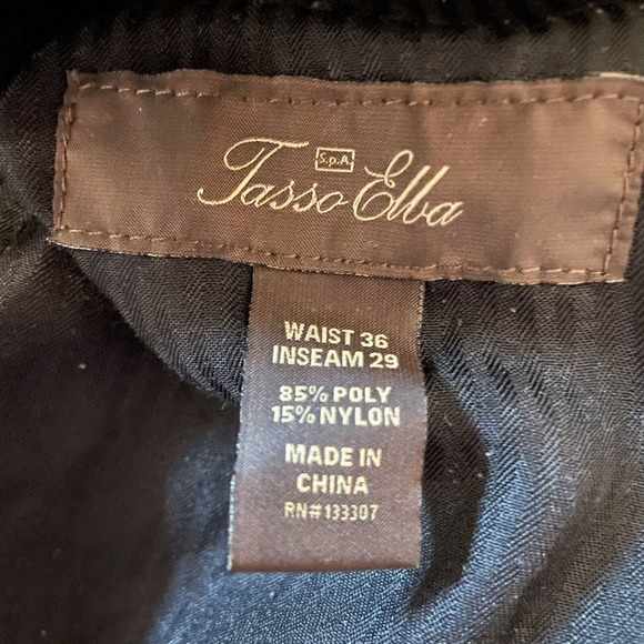 TASSO ELBA Mens Corduroy Dress Pants Sz 36 X 27 Trousers Straight Leg Na… - Picture 7 of 8